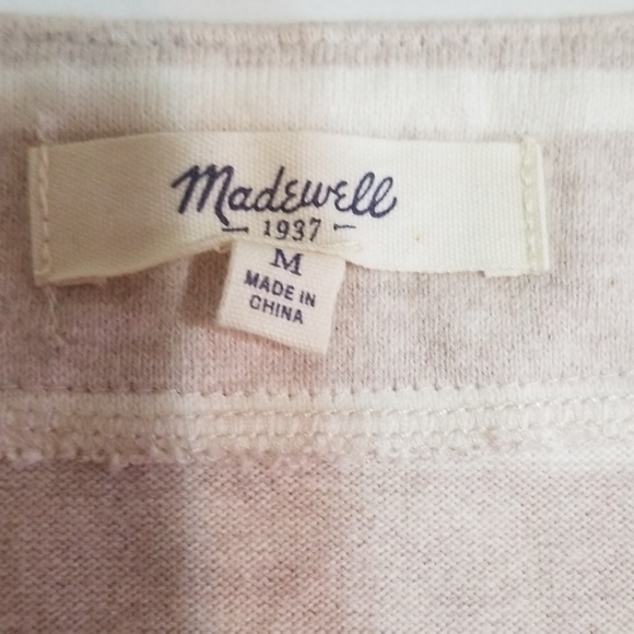 Madewell Cotton Stripe Asymmetrical Tank sz M NWT - Picture 8 of 8